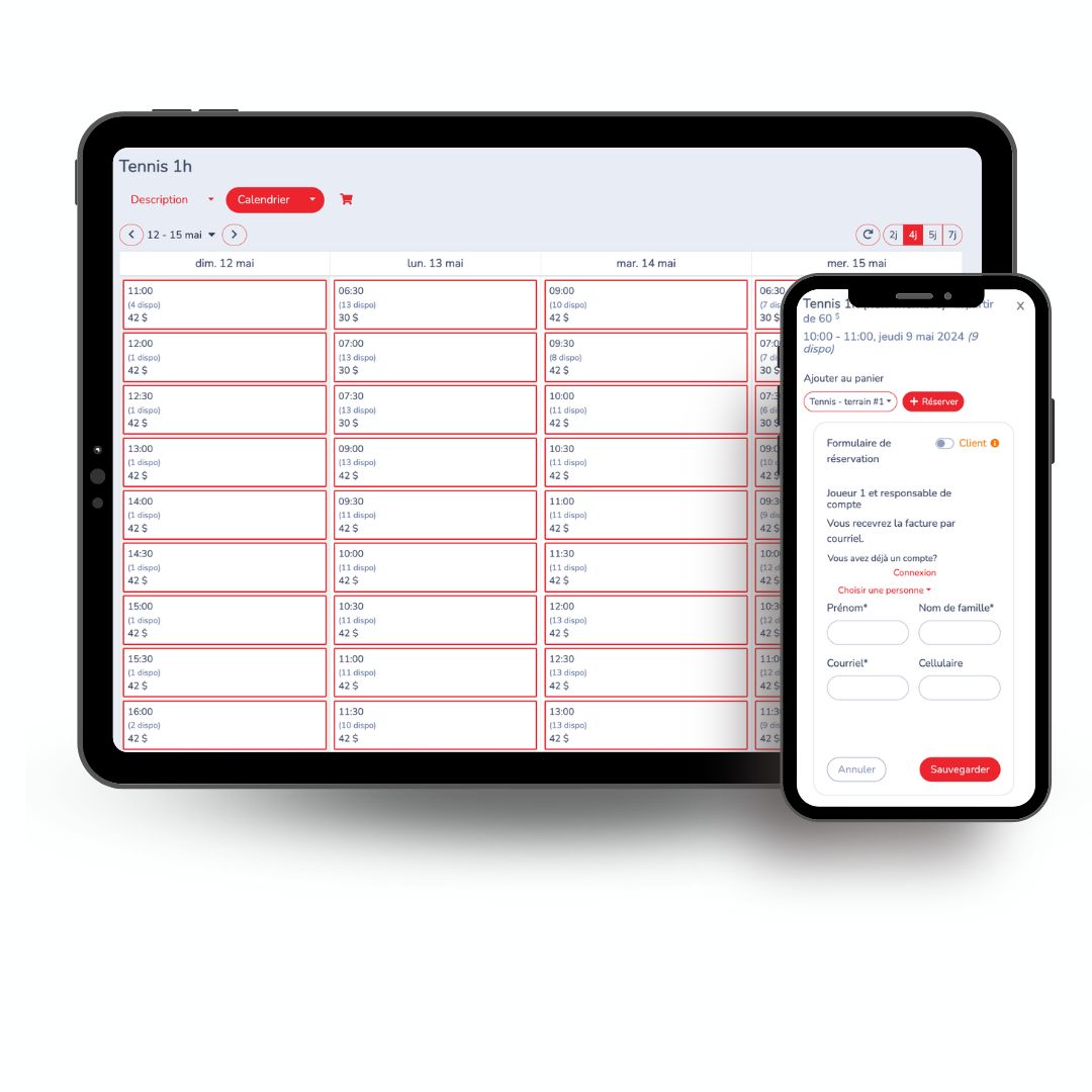 Simplifie vos réservations de terrain