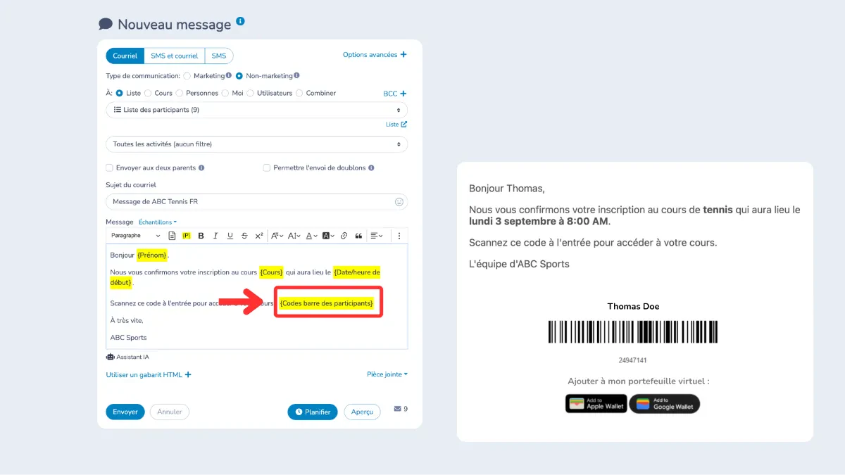 code-barres-Activity-Messenger