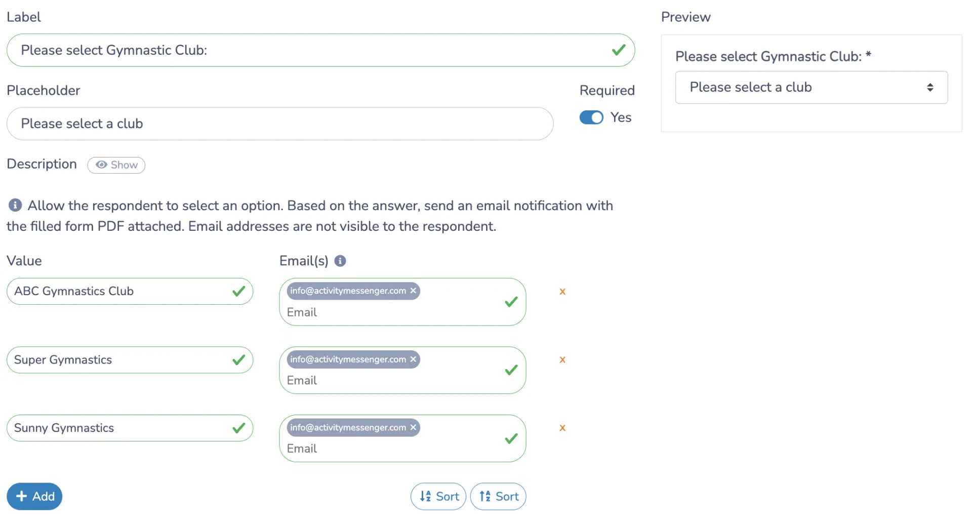 Foward form answer to different person based on a form question answer