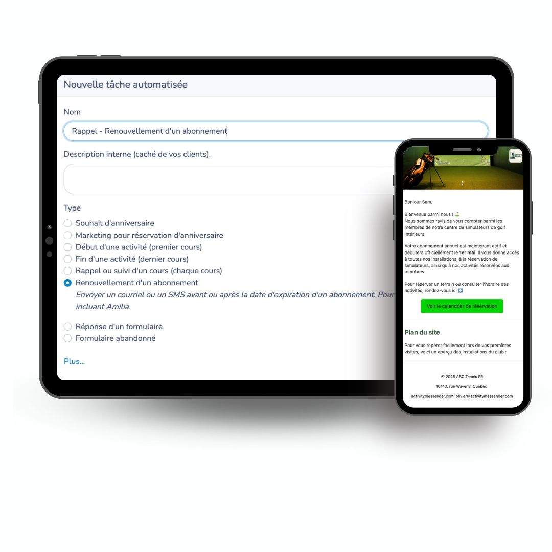 Automatiser vos communications (Texto + Courriel)