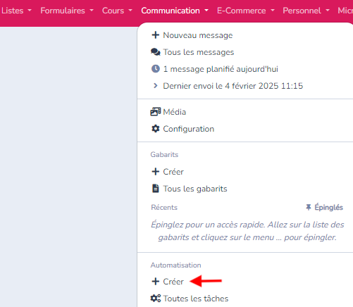 3. Gabarit d'invitation et automatisation — illustration