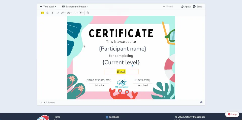 Canva integration for certificates