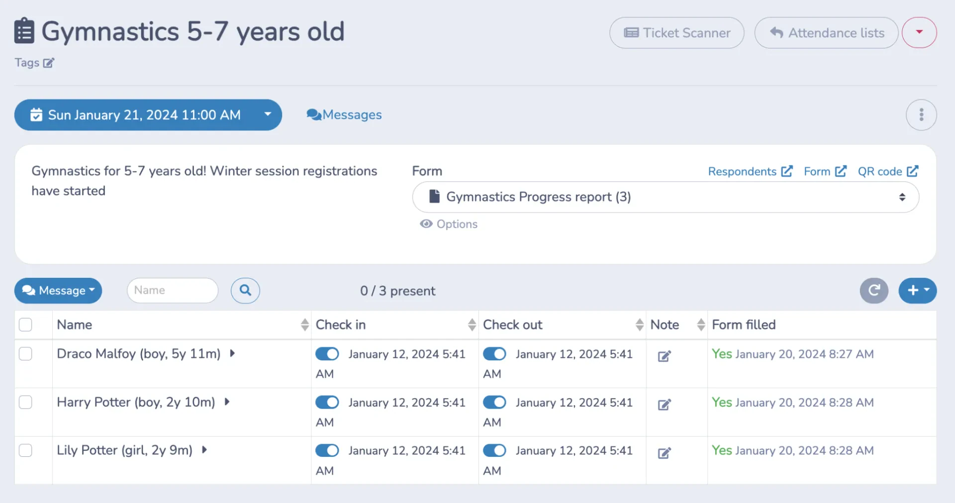 Combine progress reports with attendance tracking