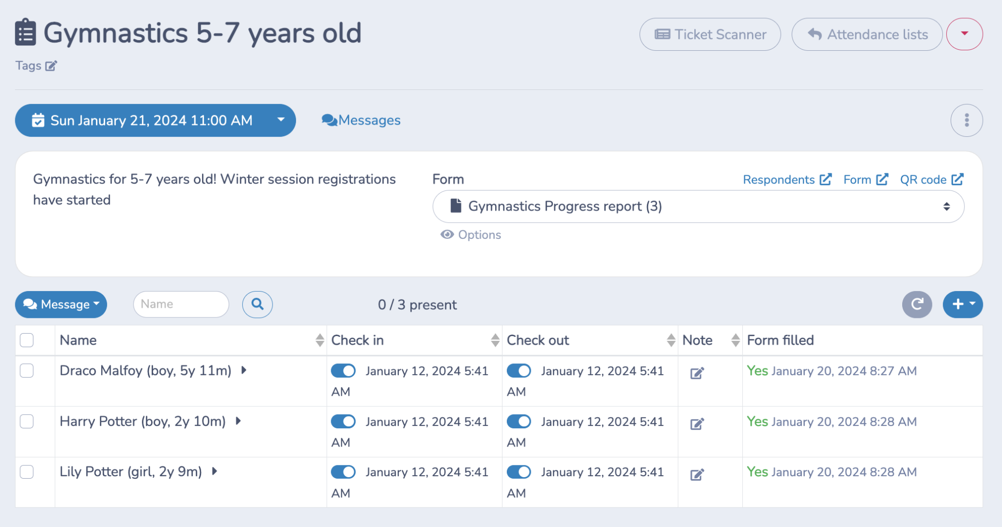 Combine progress reports with attendance tracking