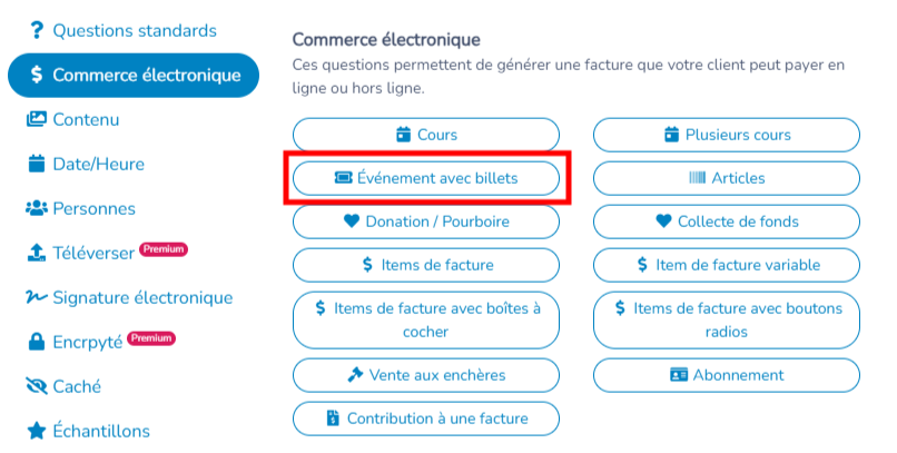 Formulaires de paiement — illustration