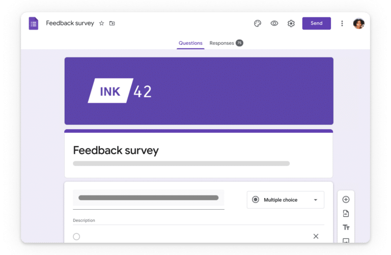 Create a survey with google forms