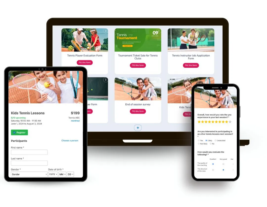 Tennis management software