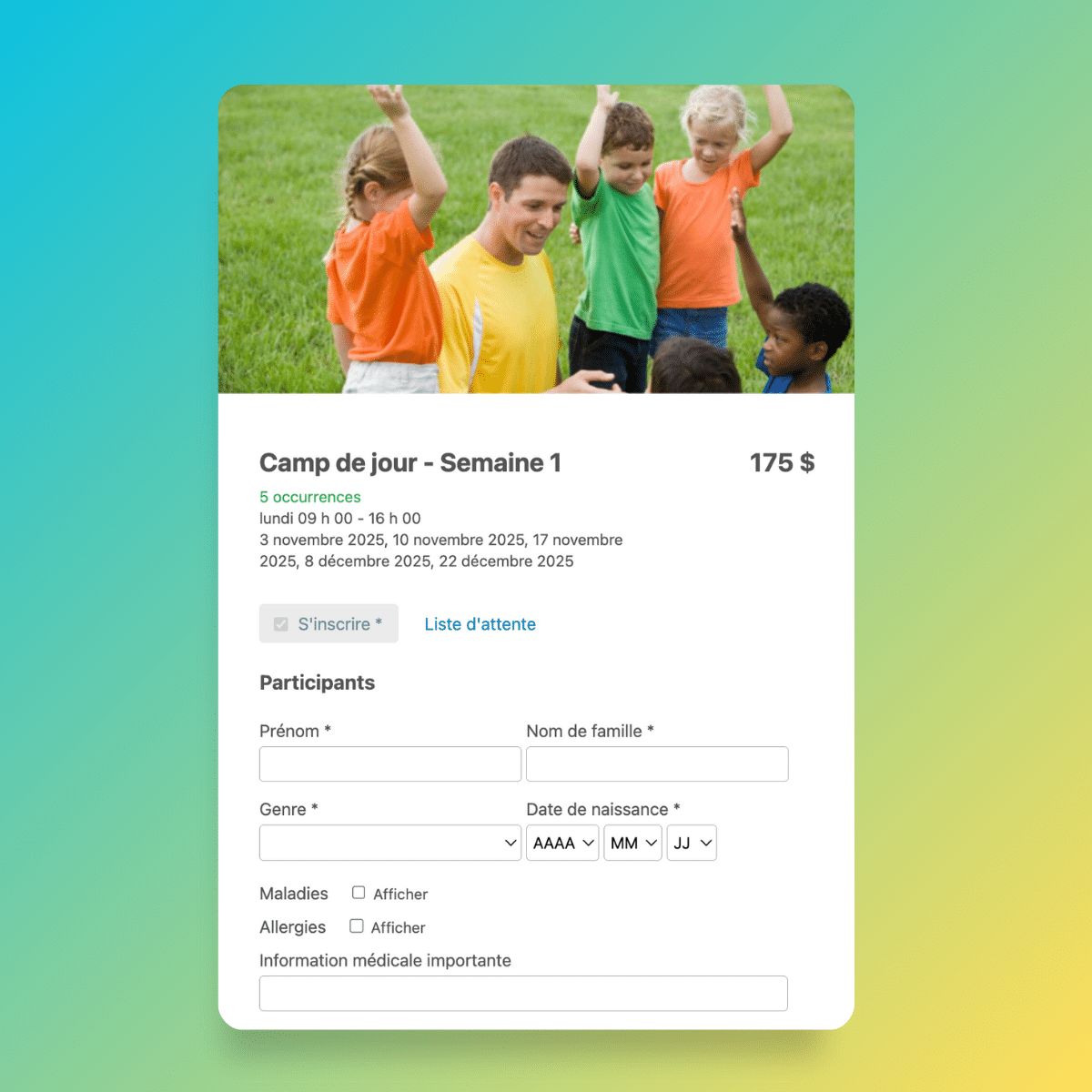 Inscriptions-en-ligne-Activity-Messenger