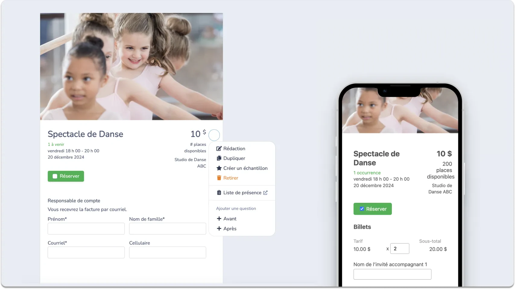 Comment vendre des billets en ligne pour un spectacle de danse