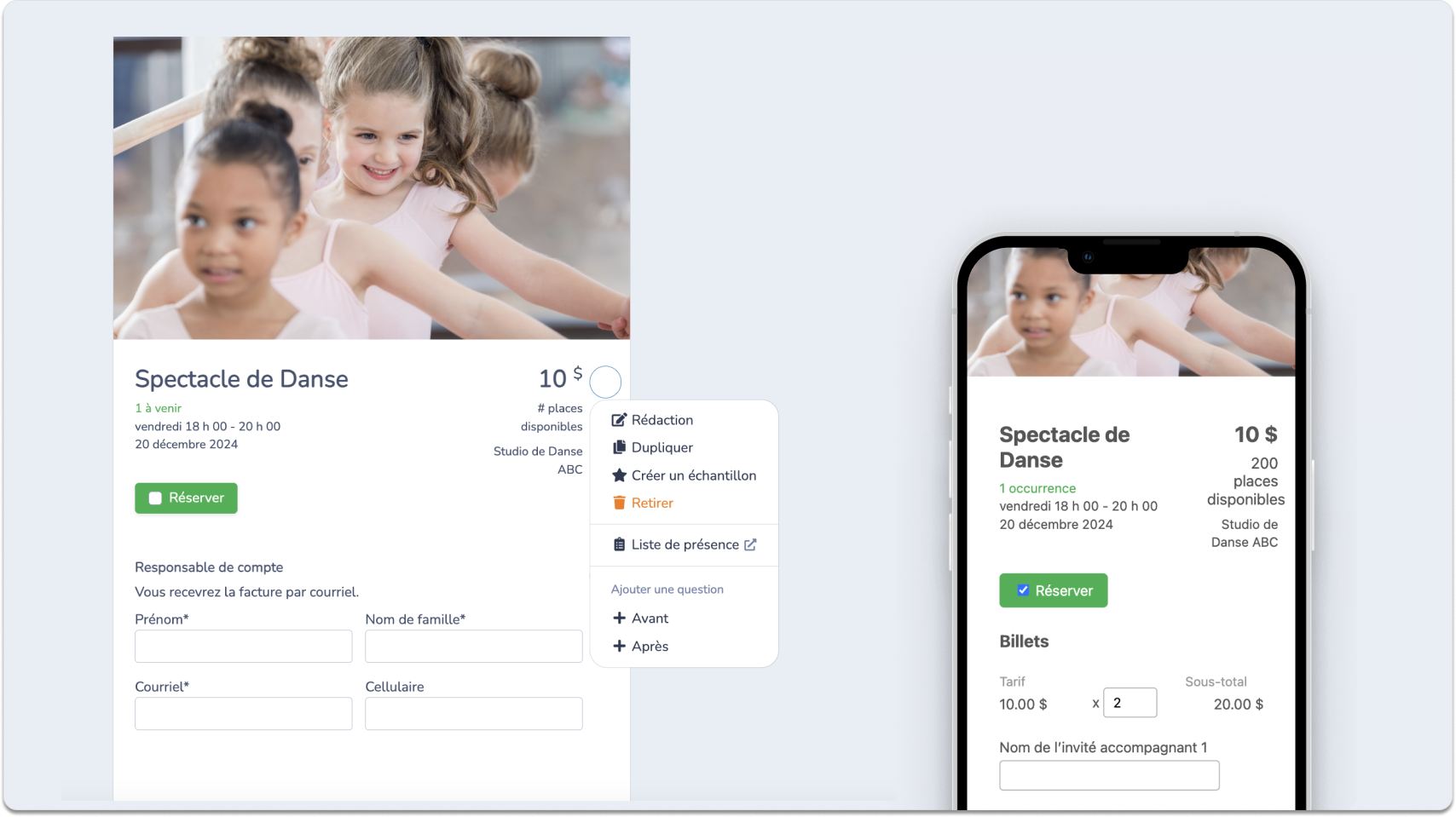 Comment vendre des billets en ligne pour un spectacle de danse
