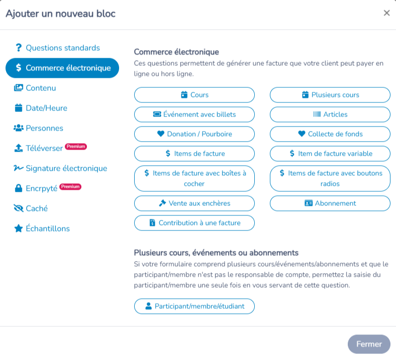 Formulaires de paiement — illustration