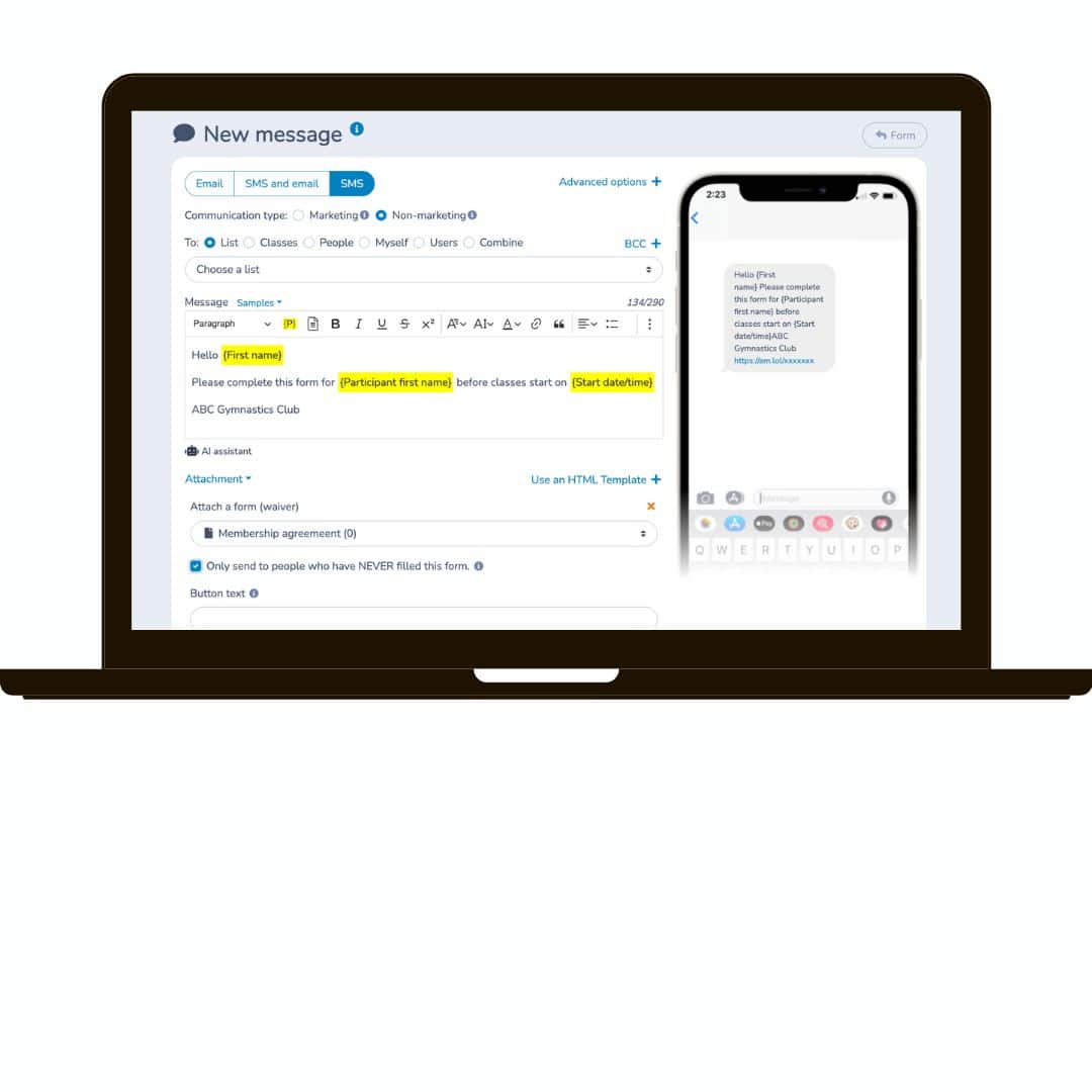 Personalized text and email communications