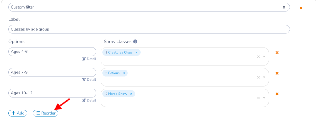 Multiple Classes configuration, step 6
