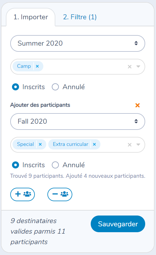 Création d'une liste à partir de participants d'Amilia — illustration