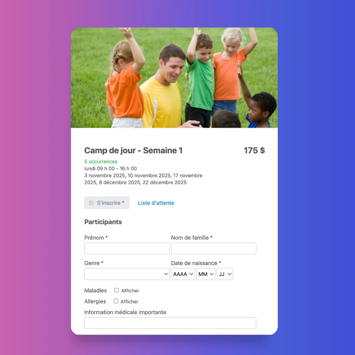Formulaires-inscription-Activity-Messenger