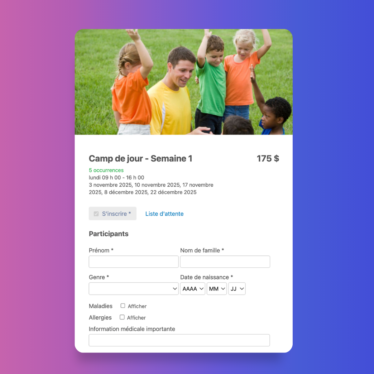 Formulaires-inscription-Activity-Messenger