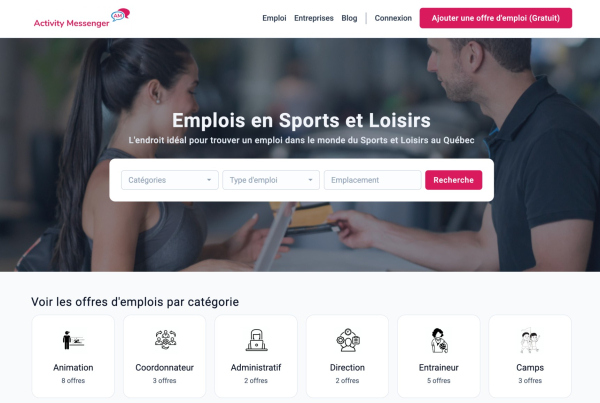 Emplois en Sports et Loisirs