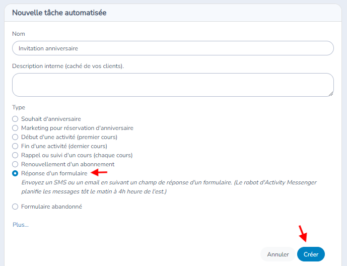 3. Gabarit d'invitation et automatisation — illustration