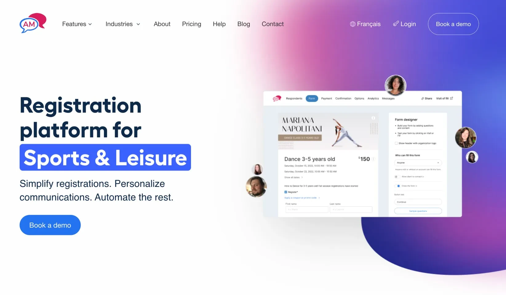 Best online survey tool in Canada, Activity Messenger homepage