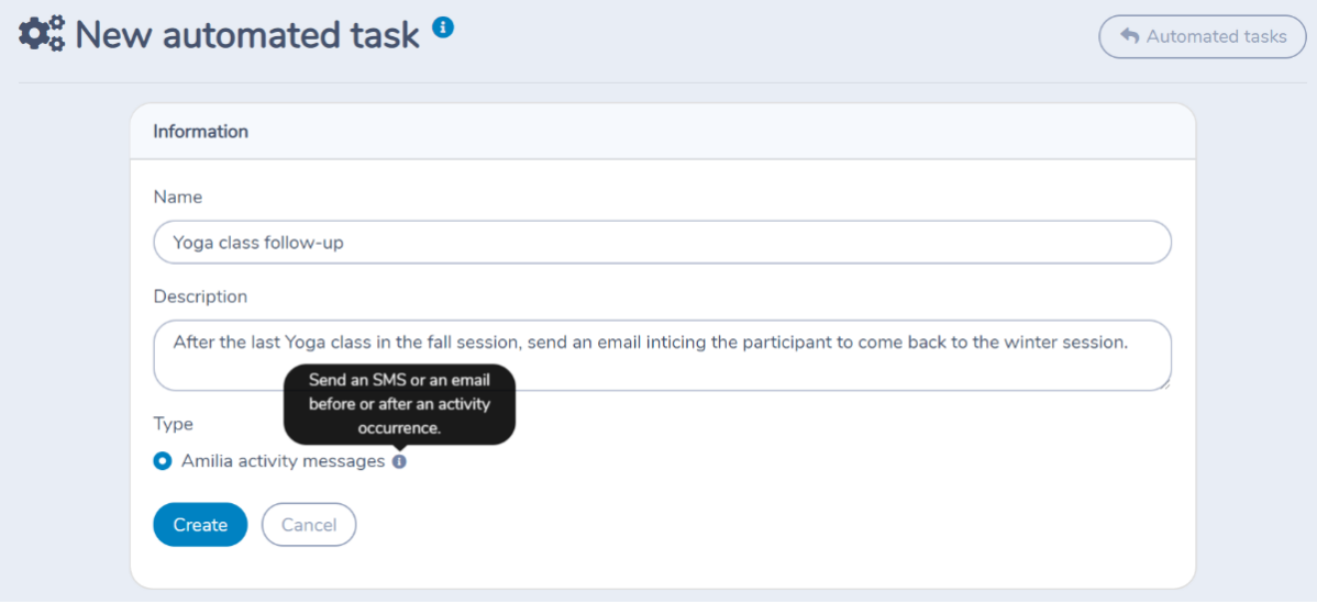 Automating Amilia activity reminders and follow-ups — illustration