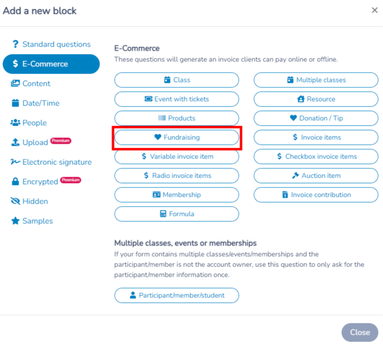 Payment forms — illustration
