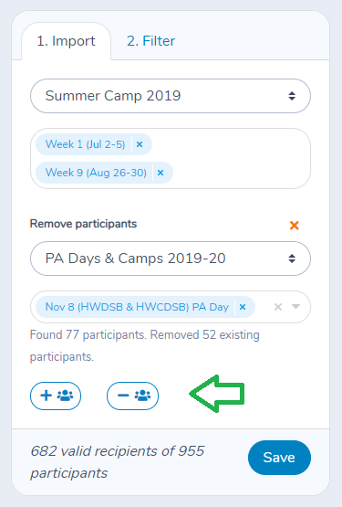 Building a list of participants, members or multipass holders from Amilia — illustration