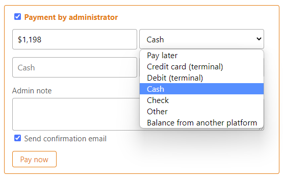 Pre-filling a payment form for a client — illustration