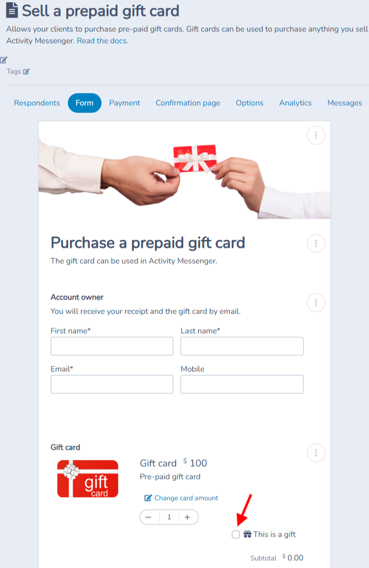 Gift cards — illustration