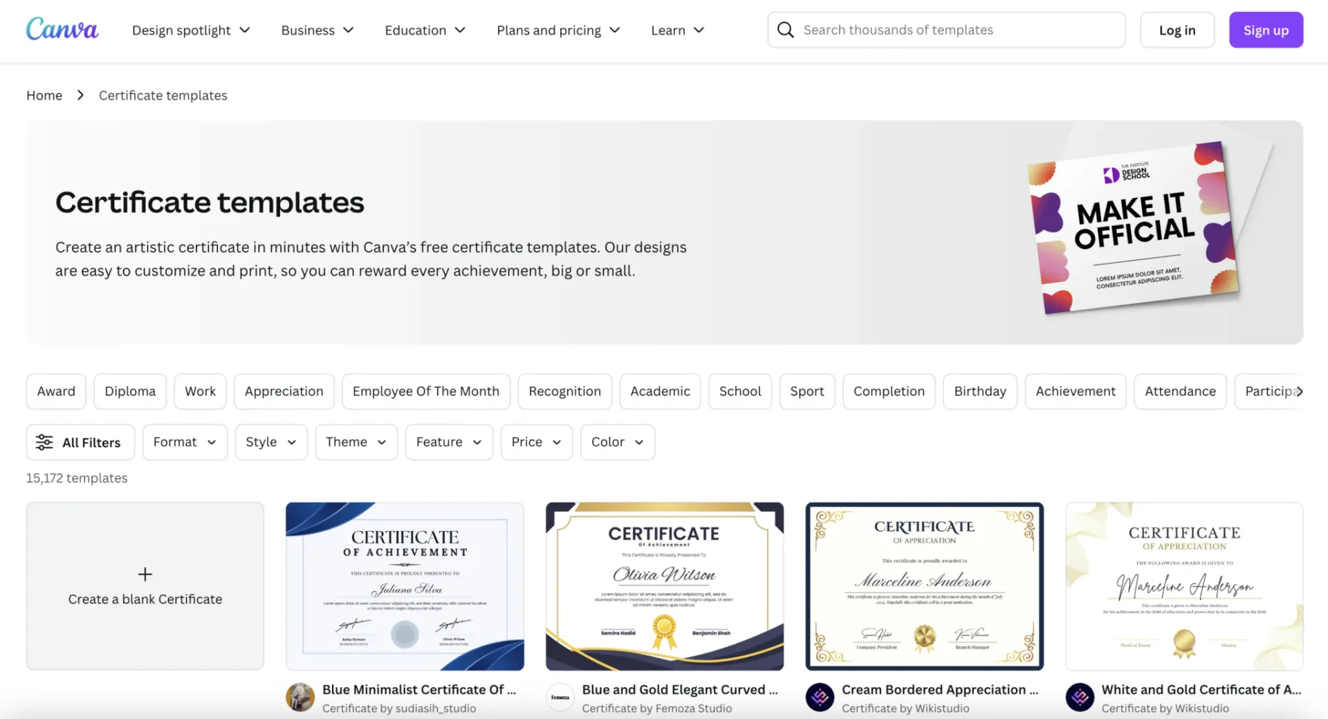 Create Certificates with Canva