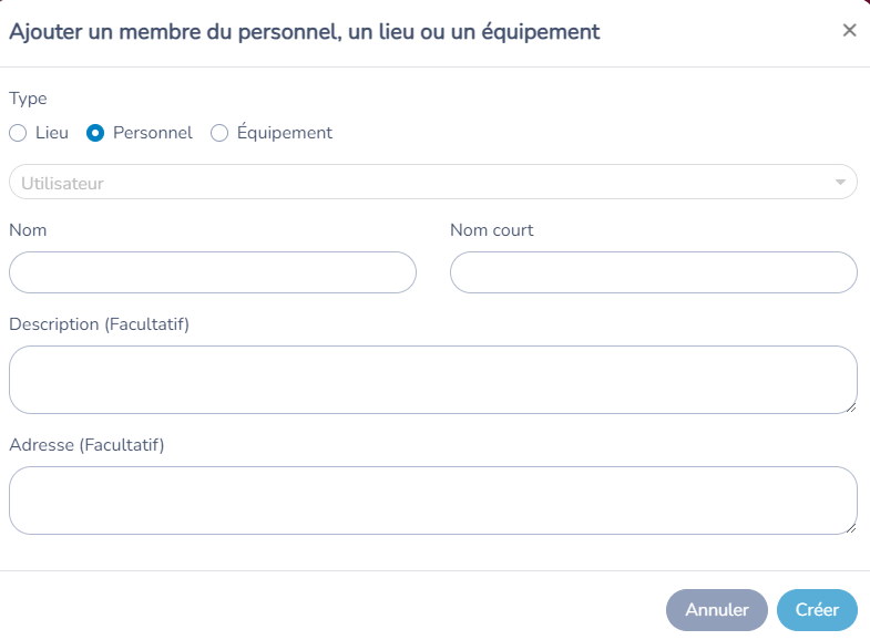 Ressources (personnel, lieux et équipements) — illustration