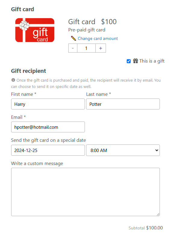 Gift cards — illustration