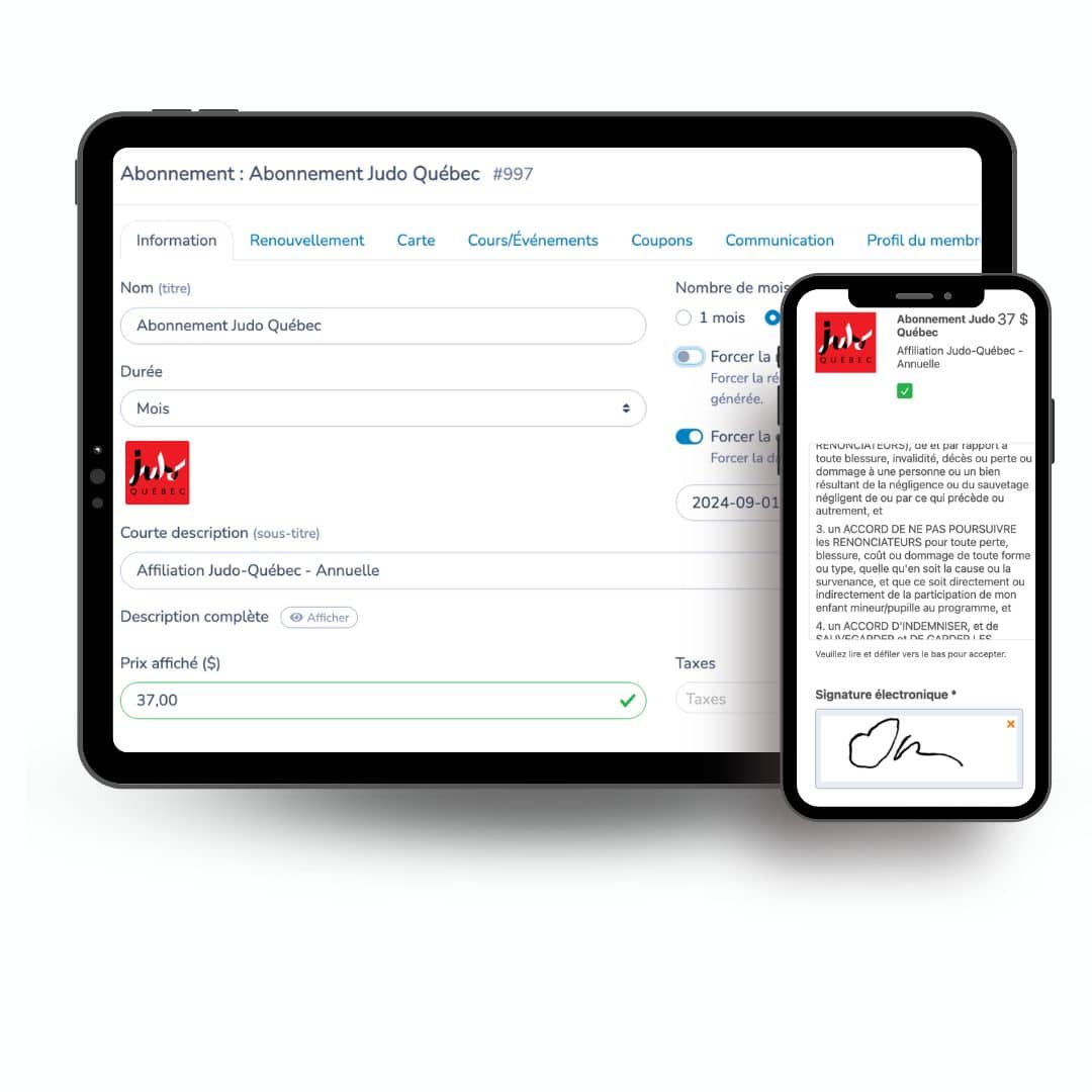Gestion des affiliations à votre fédération