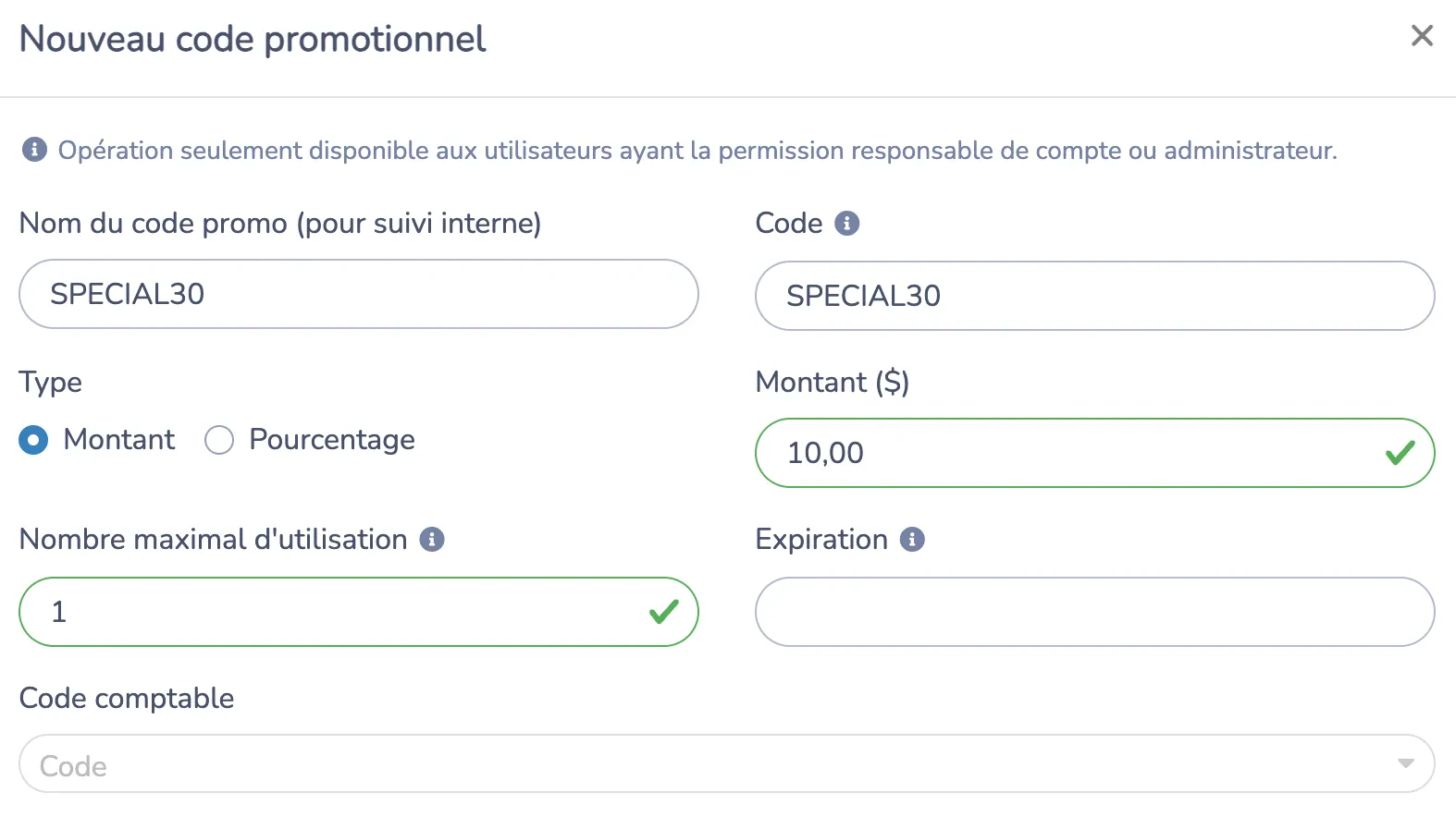 code-promotionnel-configuration-Activity-Messenger
