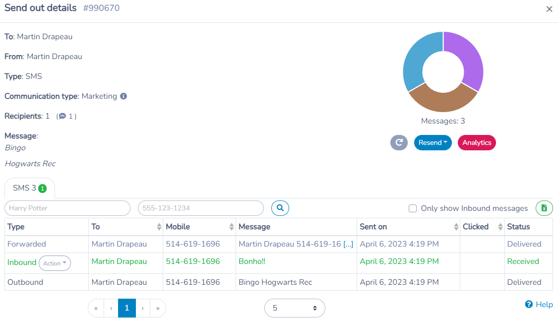 Activity Messenger Help | Tracking sent messages | Activity Messenger