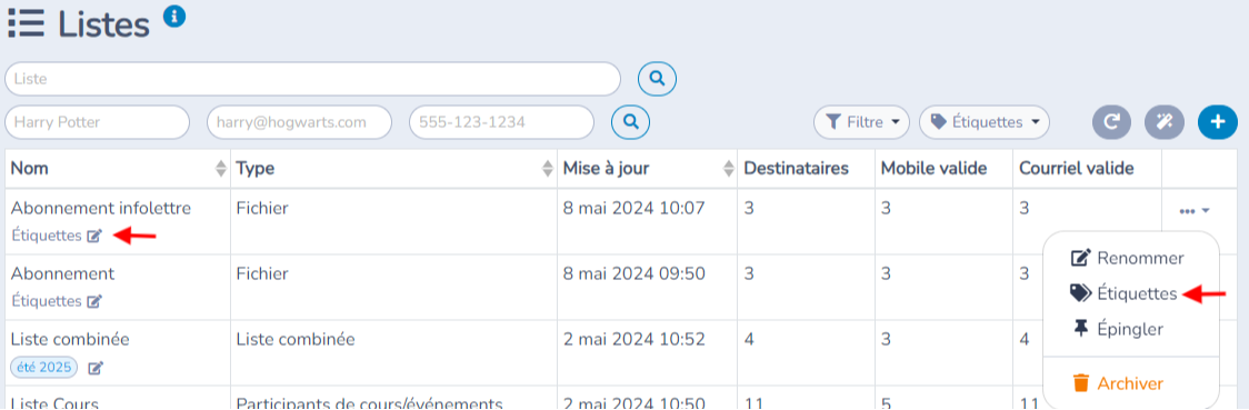 Gestion de listes et désabonnement — illustration