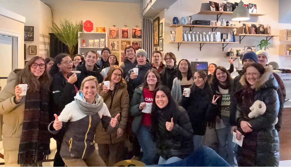 L'équipe de Tennis Canada au café Palmieri.