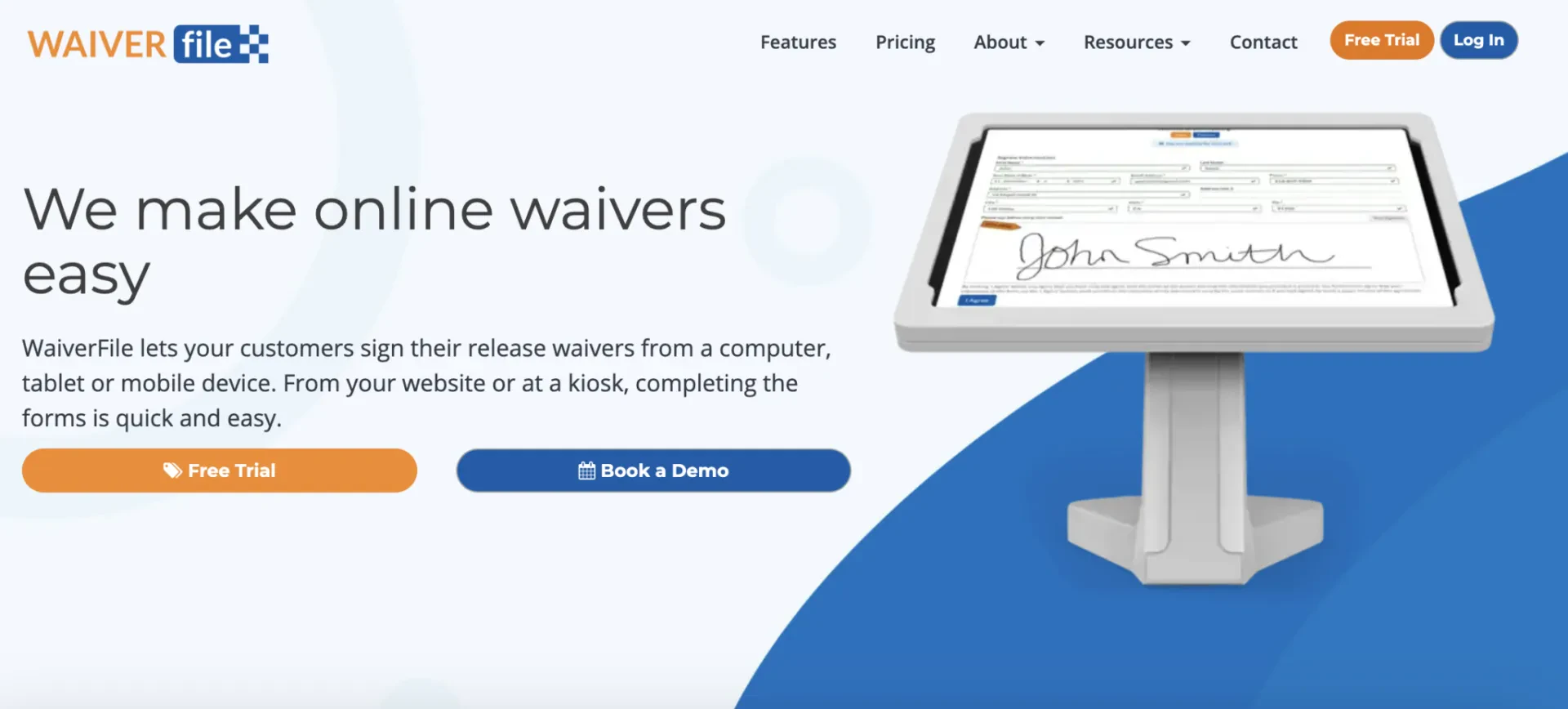 WaiverFile digital waiver alternative with data stored in canada