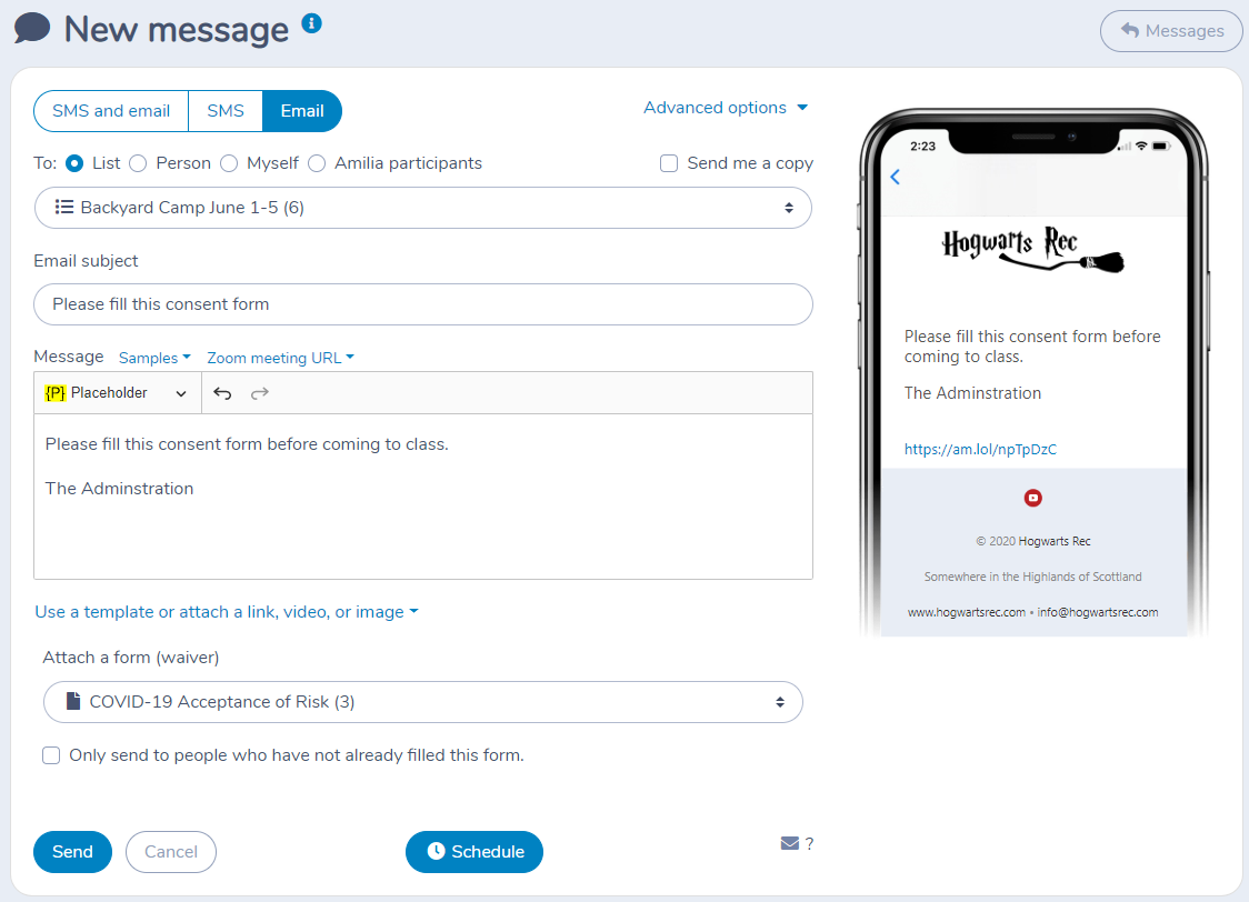 Building waivers to capture consent with electronic signatures — illustration
