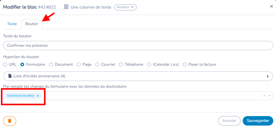 3. Gabarit d'invitation et automatisation — illustration