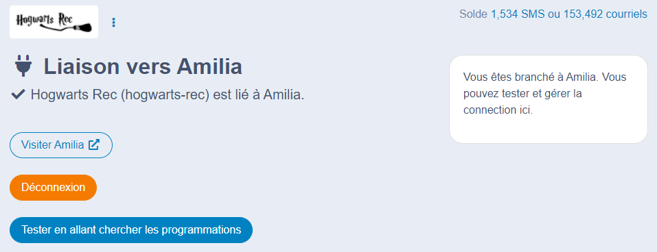 Connecter Amilia — illustration