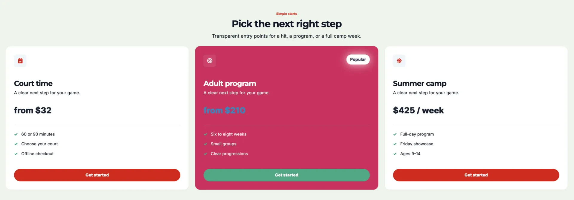 Best Website Builder for Tennis Clubs: pricing and membership tiers