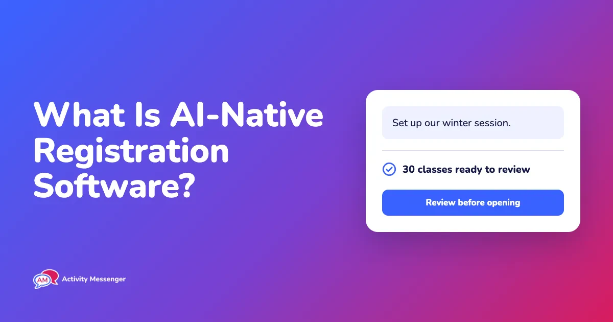 Activity Messenger as AI-Native Registration Software