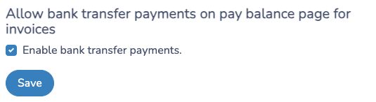 Enable Canadian bank debit payments on the invoice balance page