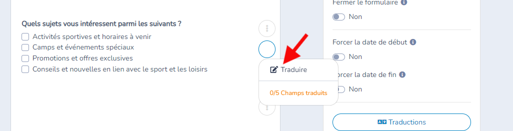 Traduire un formulaire — illustration