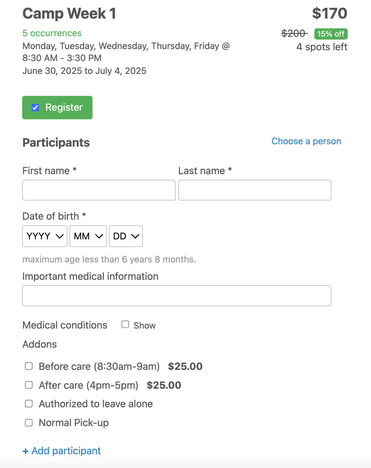 Integrated Registration and Payments