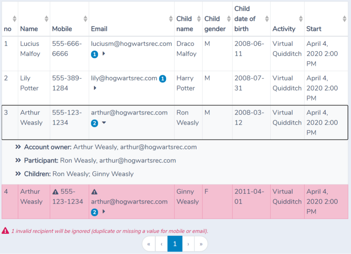 Building a list of recipients from an Excel or CSV uploaded file — illustration