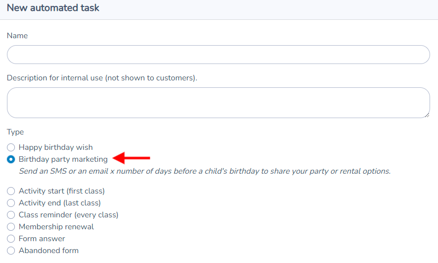 Marketing for birthday reservations — illustration