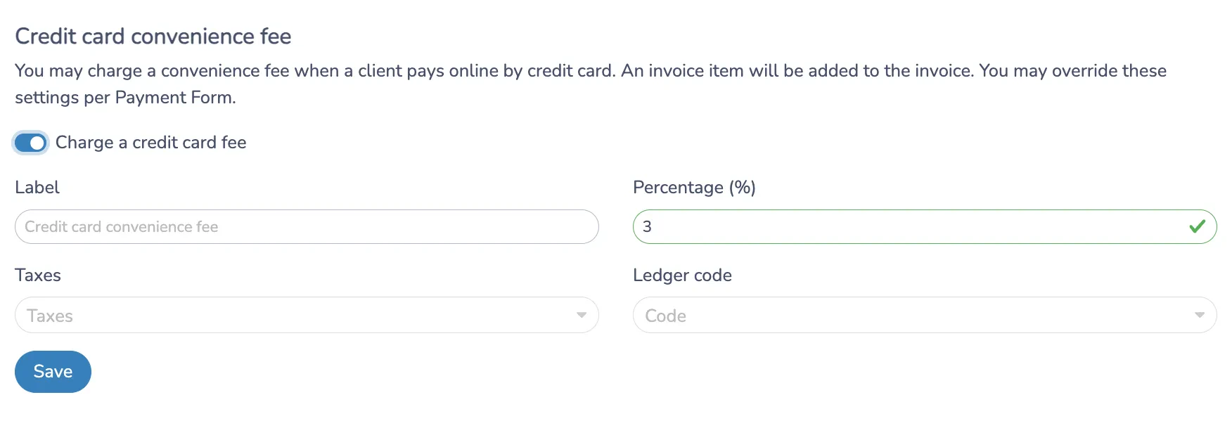 add credit card convenience fees to your form