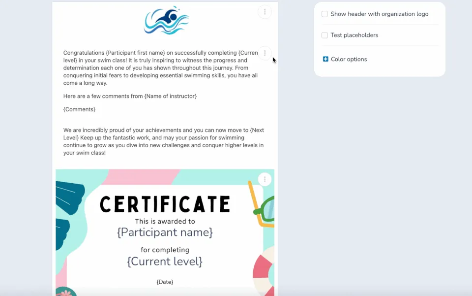 Send bulk certificates by email/SMS