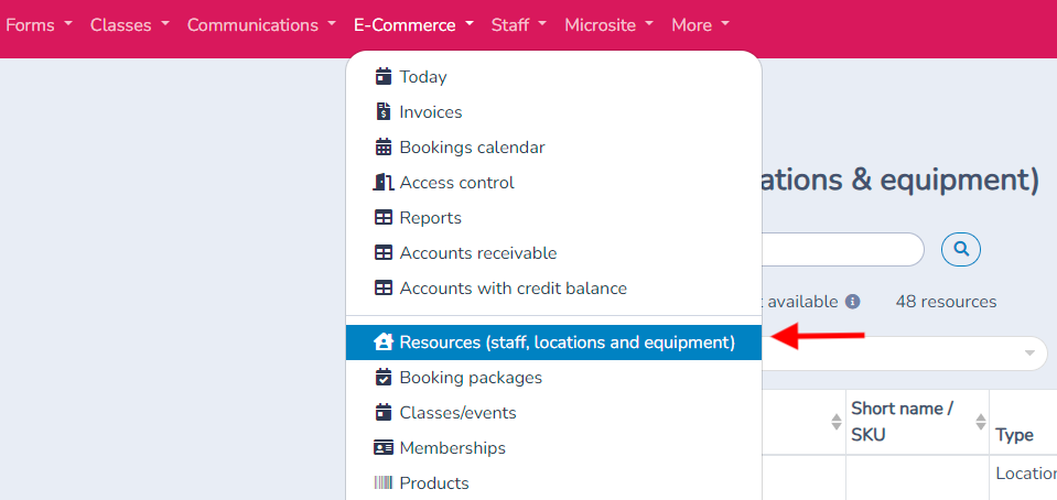 Resources (locations and staff) — illustration